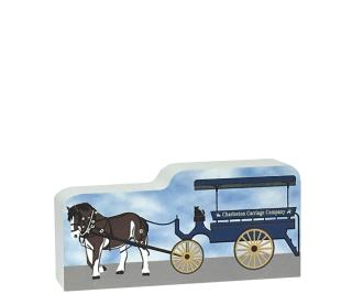 A tour of Charleston, SC is best done on a local horse & carriage. Our 3/4" thick wooden replica will remind you of that time in the Holy City.