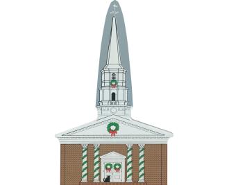Vintage Martha-Mary Chapel from Greenfield Village Christmas Series handcrafted from 3/4" thick wood by The Cat's Meow Village in the USA