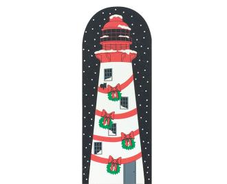 North Pole Lighthouse from Vintage North Pole handcrafted from 3/4" thick wood by The Cat's Meow Village in the USA