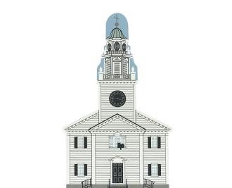 Vintage Old Church On The Hill from New England Church Series handcrafted from 3/4" thick wood by The Cat's Meow Village in the USA