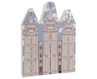 Beautifully detailed replica of Salt Lake Temple, Salt Lake City, Utah. Handcrafted in the USA 3/4" thick wood by Cat’s Meow Village.