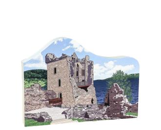Urquhart Castle On Loch Ness, Scotland. Handcrafted in the USA 3/4" thick wood by Cat’s Meow Village.