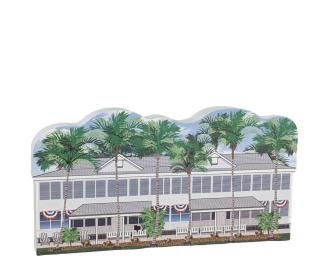 Remember your trip to Key West and Truman's Little White House with your very own replica of this house. We handcraft it in all its colorful details in Wooster, Ohio. By The Cat's Meow Village.