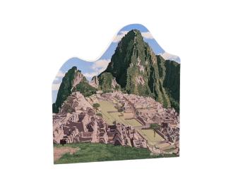 Remember your trip to Machu Picchu, Peru with this 3/4" thick wooden souvenir to sit on your desk, shelf or mantle. Handcrafted by The Cat's Meow Village in the USA.