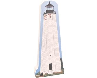 New Haven Lighthouse, New Haven, Connecticut. Handcrafted in the USA 3/4" thick wood by Cat’s Meow Village.
