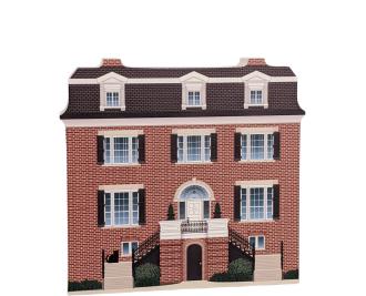 Lovely detailed replica of Women's Rights NHP, Belmont-Paul House, Washington, DC. Handcrafted in the USA 3/4" thick wood by Cat’s Meow Village.