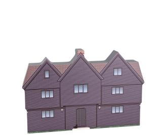The Witch House, Salem, Massachusetts. Handcrafted in the USA 3/4" thick wood by Cat’s Meow Village.