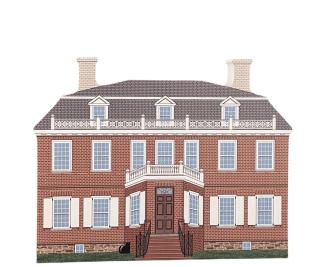 Add this beautifully detailed replica of Schuyler Mansion, Albany, New York, to your Cat's Meow Village!  Handcrafted in the USA.