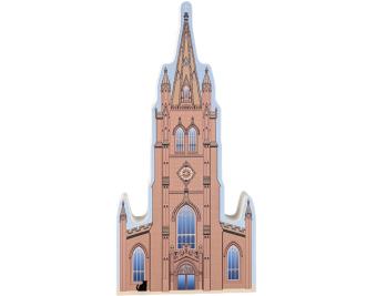 Trinity Church, Wall Street, Manhattan, New York.  Handcrafted in the USA by Cat's Meow Village.