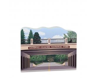 Western Gateway, Glacier National Park, Montana.  Handcrafted by Cat's Meow Village in the USA.