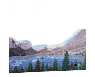 Wild Goose Island, Glacier National Park, Montana. Handcrafted in the USA 3/4" thick wood by Cat’s Meow Village.