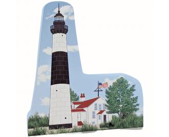 Big Sable Point Lighthouse, Ludington, Michigan. Handcrafted in the USA 3/4" thick wood by Cat’s Meow Village.