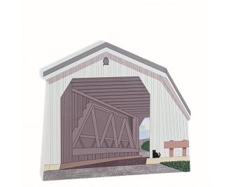 Green Sergeant Covered Bridge, New Jersey. Handcrafted in the USA 3/4" thick wood by Cat’s Meow Village.