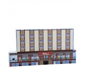 Phillips Beach Plaza Hotel, Ocean City, Maryland. Handcrafted in the USA 3/4" thick wood by Cat’s Meow Village.