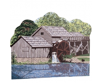 Add this wooden replica of Mabry Mill, Blue Ridge Parkway, Virginia, to your home decor. Handcrafted by The Cat's Meow Village in the USA.
