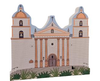 Mission Santa Barbara, CA. Handcrafted in the USA 3/4" thick wood by Cat’s Meow Village.