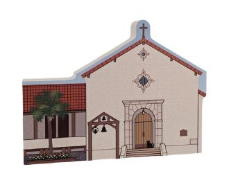 Mission San Rafael Arcangel, San Rafael, CA. Handcrafted in the USA 3/4" thick wood by Cat’s Meow Village.