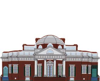 Handcrafted wooden keepsake of Monticello in Charlottesville, Virginia by The Cat's Meow Village