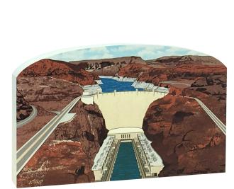 Wooden replica of Hoover Dam on the Colorado River. Add to your home decor to remember your trip to the Dam. Handcrafted in the USA by The Cat's Meow Village.