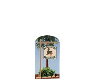 Colorful replica of The Mucky Duck Sign, Captiva Island, Florida. Handcrafted in the USA 3/4" thick wood by Cat’s Meow Village.