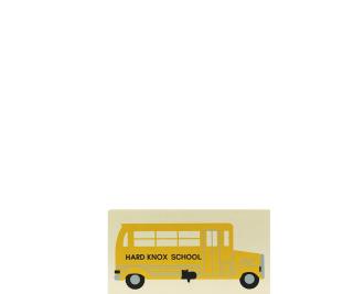 Vintage School Bus from Accessories handcrafted from 1/2" thick wood by The Cat's Meow Village in the USA