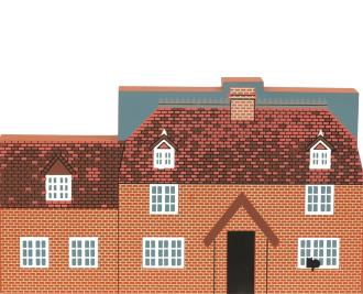 Red House, Newbury, England from Great Britain Series handcrafted from 3/4" thick wood by The Cat's Meow Village in the USA