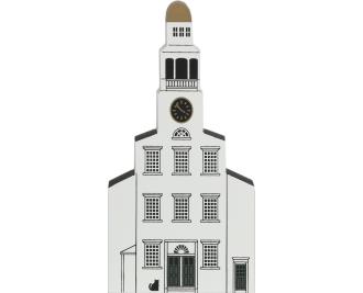Vintage Unitarian Church from Nantucket Series handcrafted from 3/4" thick wood by The Cat's Meow Village in the USA