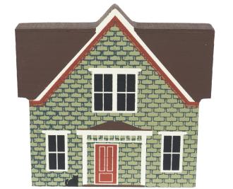 Vintage Vandenberg House from Series IV handcrafted from 3/4" thick wood by The Cat's Meow Village in the USA