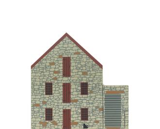 Vintage Wayside Inn Grist Mill from Series XIV handcrafted from 3/4" thick wood by The Cat's Meow Village in the USA