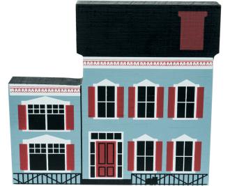 Vintage Westbrook House from Series IV handcrafted from 3/4" thick wood by The Cat's Meow Village in the USA