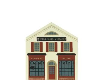 Vintage Williams & Sons Country Store from Series VI handcrafted from 3/4" thick wood by The Cat's Meow Village in the USA