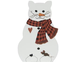 Cat Snowman, cat and mouse