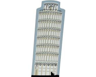 Cat's Meow handcrafted wooden keepsake of the Leaning Tower Of Pisa in Pisa, Italy