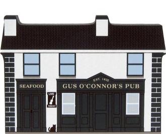 Handcrafted wooden souvenir of Gus O'Connor's Pub, Doolin, County Clare, Ireland by The Cat's Meow Village