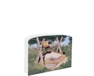 The Well, Laura Ingalls Wilder located in Osage Diminished Reserve, Kansas. Handcrafted in the USA by The Cat's Meow Village.