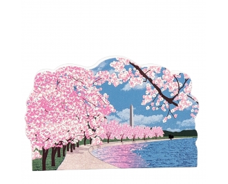 Cat's Meow handcrafted wooden keepsake of the Cherry Blossoms in Washington DC