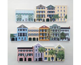 Remember your trip to Charleston, SC with your very own replicas of Rainbow Row. We handcraft them in all their colorful details in Wooster, Ohio. By The Cat's Meow Village.