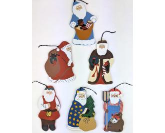Classic collection of Santa ornaments created for A Country Tradition in the 80's and 90's.