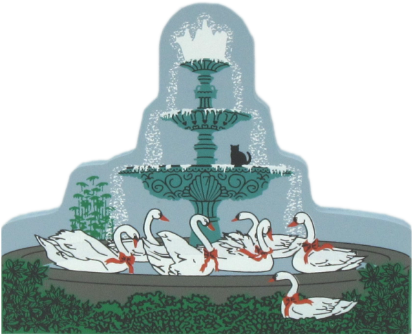 Seven Swans Fountain-Twelve Days Of Christmas Collection
