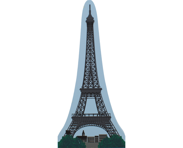 Wooden souvenir of the Eiffel Tower, Paris, France handcrafted by The Cat's Meow Village