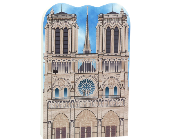 Notre Dame de Paris wooden souvenir handcrafted by The Cat's Meow Village