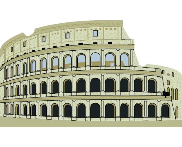 The Colosseum, Rome, Italy handcrafted from 3/4" wood by The Cat's Meow Village