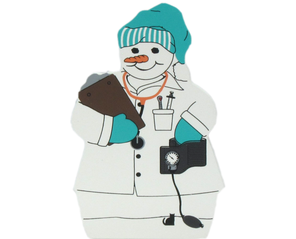 Nurse Snowman, blood pressure cuff, temperature