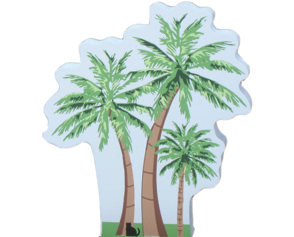 Palm Tree Trio, palm tree, tree, seashore, nautical, ocean, 