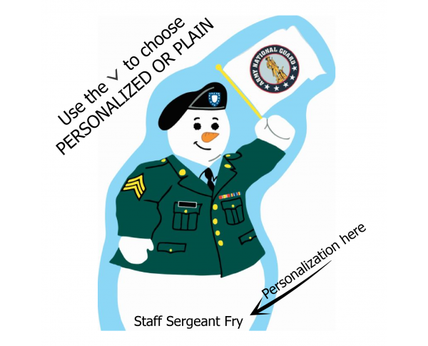 PERSONALIZED National Guard Snowman