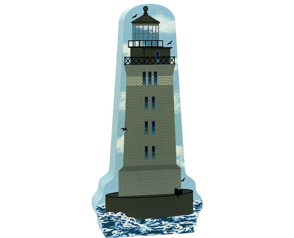 Cat's Meow Village handcrafted wooden replica of St. George Reef, California. Made in the USA.