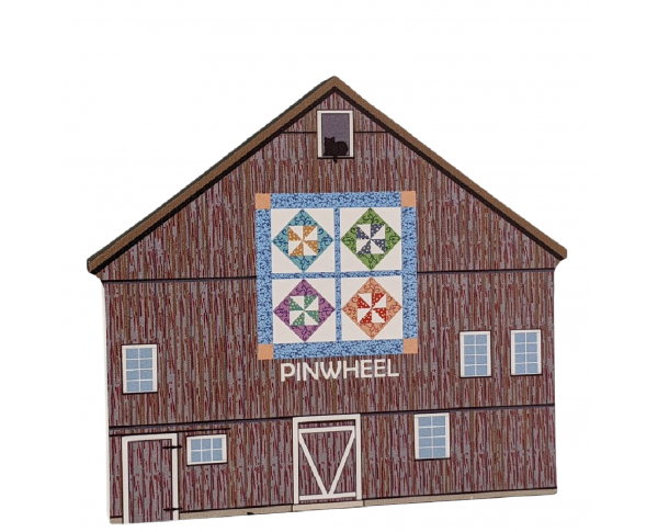 Pinwheel Quilt Barn handcrafted by The Cat’s Meow Village and made in the USA.