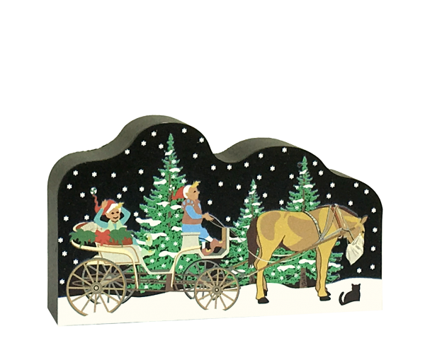 Satisfy your Christmas holiday decorating itch with this North Pole Carriage, and while you're at it, add more pieces to make a Villlage! Handcrafted of 3/4" thick wood by The Cat's Meow Village in the USA.