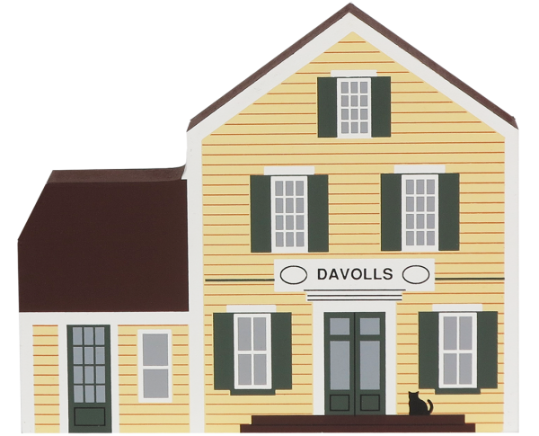 Vintage Davolls General Store from General Store Series handcrafted from 3/4" thick wood by The Cat's Meow Village in the USA