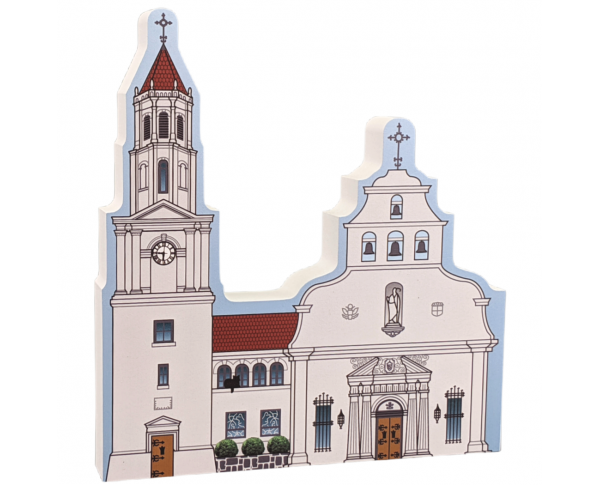 St. Augustine, Cathedral Basilica, Florida. Handcrafted in the USA 3/4" thick wood by Cat’s Meow Village.